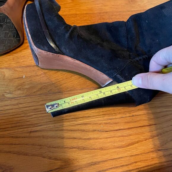 UGG | black leather bianka heeled bootie 8 - Picture 9 of 13